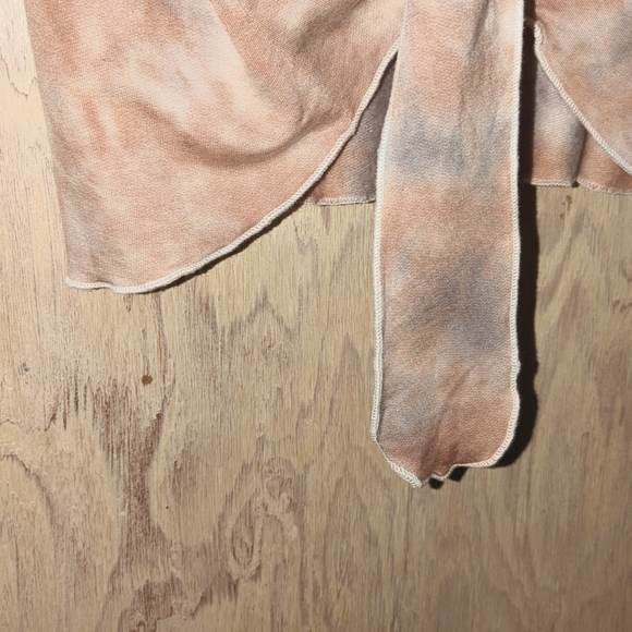 NWT Yana K Baker Camel/Grey Fleece Tie Dye Sweater Oversized sz Small - Picture 5 of 5